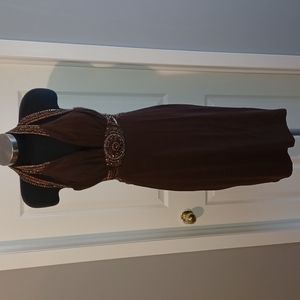 Open back poly/spandex stretch fabric size 6